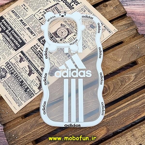 قاب گوشی iPhone 14 Pro Max آیفون شفاف فانتزی بالشتی طرح آدیداس adidas کد 166